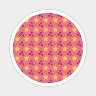 Pink and Yellow Stars Seamless Pattern 050#001 Magnet